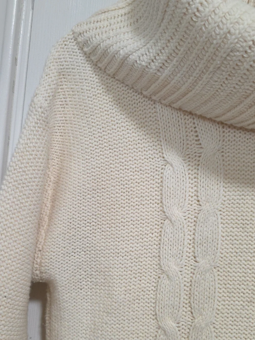 J.crew Cream Cable-Knit Turtleneck Sweater Size XS